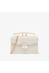 Charles Keith Ladies Casual Metal Buckle Handbag Shoulder Bag Cream